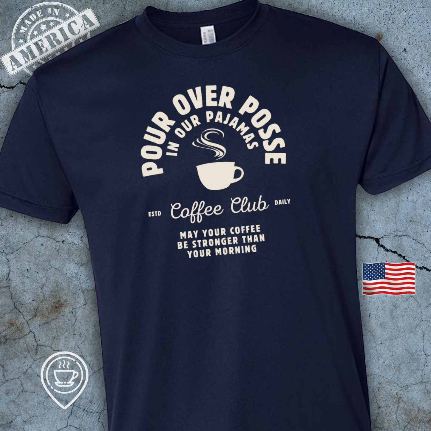 USA-Made Pour Over Coffee T-Shirt - Pour Over Posse